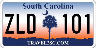 SC license plate ZLD101
