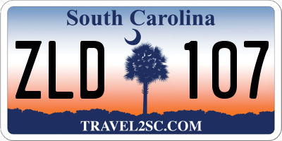 SC license plate ZLD107
