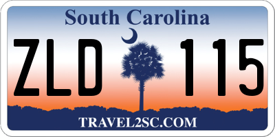 SC license plate ZLD115