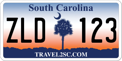 SC license plate ZLD123