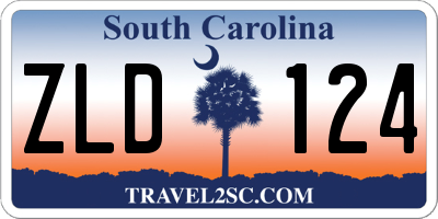 SC license plate ZLD124