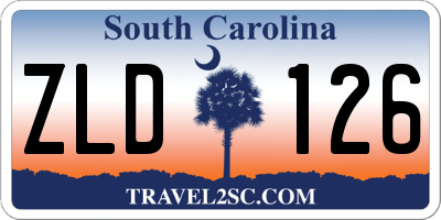 SC license plate ZLD126