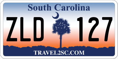 SC license plate ZLD127