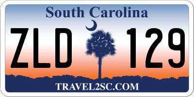 SC license plate ZLD129