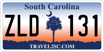 SC license plate ZLD131