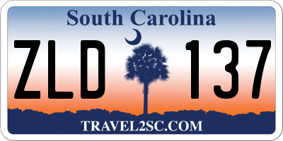SC license plate ZLD137