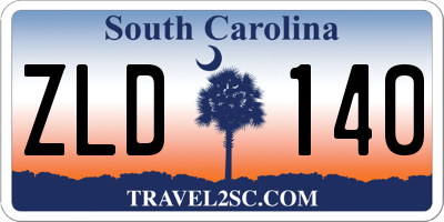 SC license plate ZLD140