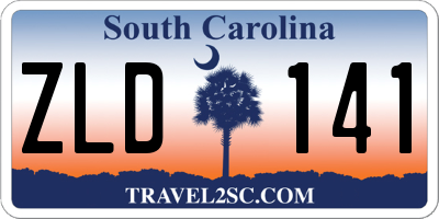 SC license plate ZLD141