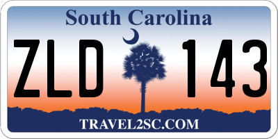 SC license plate ZLD143