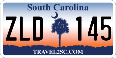 SC license plate ZLD145