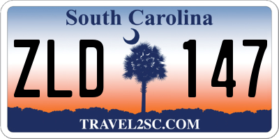 SC license plate ZLD147