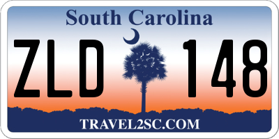 SC license plate ZLD148