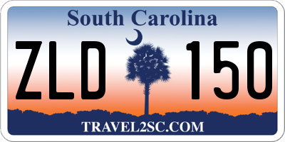 SC license plate ZLD150