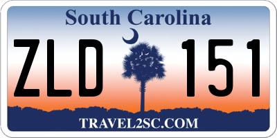 SC license plate ZLD151