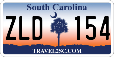 SC license plate ZLD154
