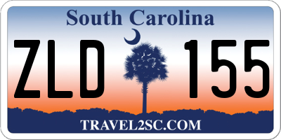 SC license plate ZLD155