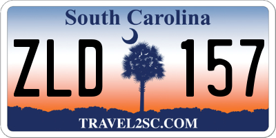 SC license plate ZLD157