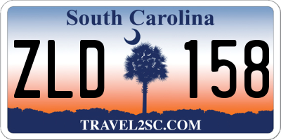 SC license plate ZLD158