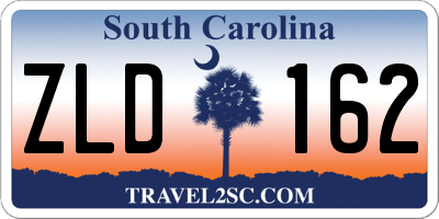 SC license plate ZLD162