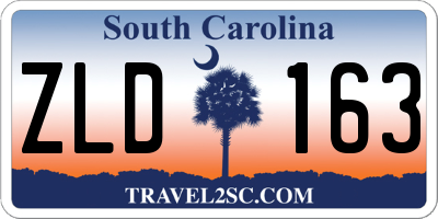 SC license plate ZLD163