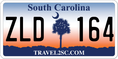 SC license plate ZLD164