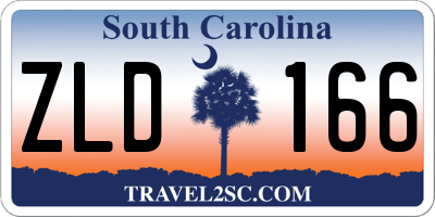 SC license plate ZLD166