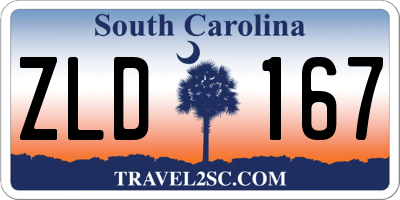 SC license plate ZLD167