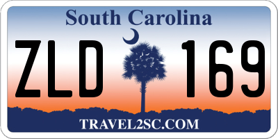 SC license plate ZLD169