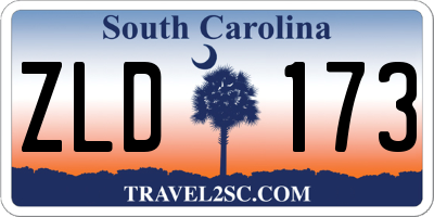 SC license plate ZLD173