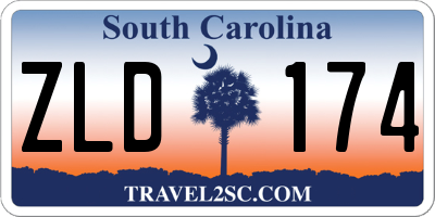 SC license plate ZLD174