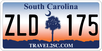 SC license plate ZLD175