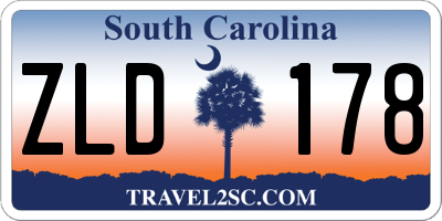 SC license plate ZLD178