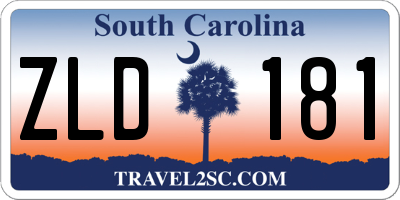 SC license plate ZLD181