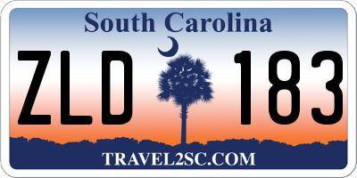 SC license plate ZLD183