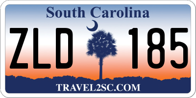 SC license plate ZLD185
