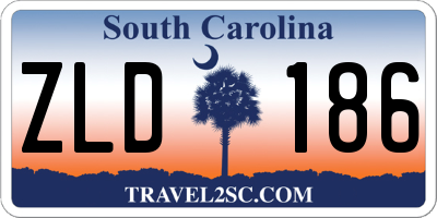 SC license plate ZLD186