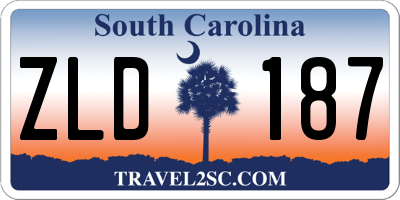 SC license plate ZLD187