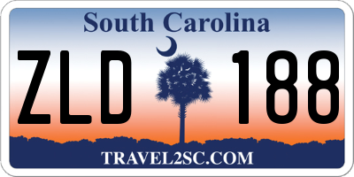 SC license plate ZLD188