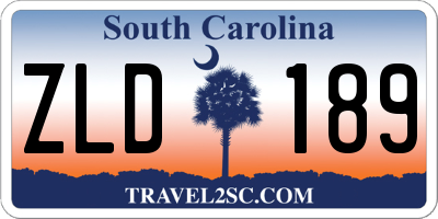 SC license plate ZLD189