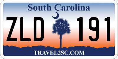 SC license plate ZLD191