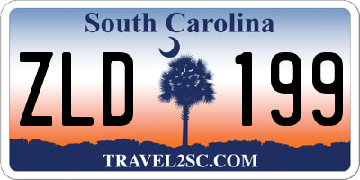 SC license plate ZLD199