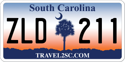 SC license plate ZLD211