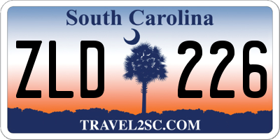 SC license plate ZLD226