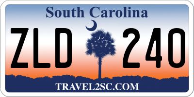 SC license plate ZLD240
