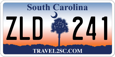 SC license plate ZLD241