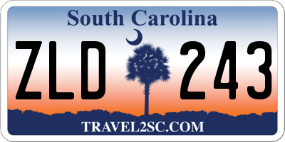 SC license plate ZLD243