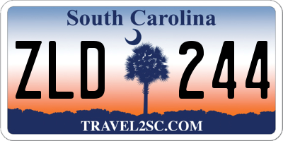 SC license plate ZLD244
