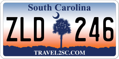 SC license plate ZLD246