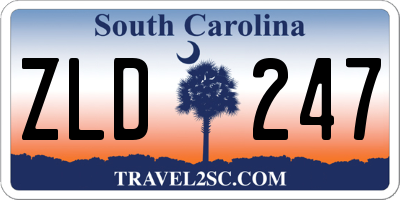 SC license plate ZLD247