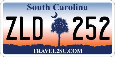 SC license plate ZLD252